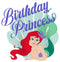 Girl's The Little Mermaid Ariel Birthday Princess T-Shirt