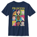 Boy's Disney Princess Distressed Close-Up Poster T-Shirt