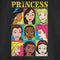 Junior's Disney Princess Distressed Close-Up Poster Sweatshirt