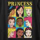 Women's Disney Princess Distressed Close-Up Poster Scoop Neck