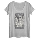 Women's Disney Black and White Princesses Kindness is Everything Scoop Neck