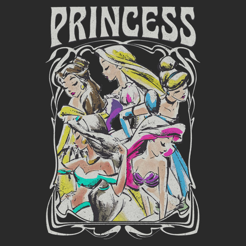 Junior's Disney Princess Sketch Group Poster Sweatshirt