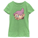 Girl's Snow White and the Seven Dwarfs Dopey's Face T-Shirt