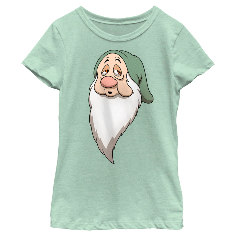 Girl's Snow White and the Seven Dwarfs Sleepy's Face T-Shirt