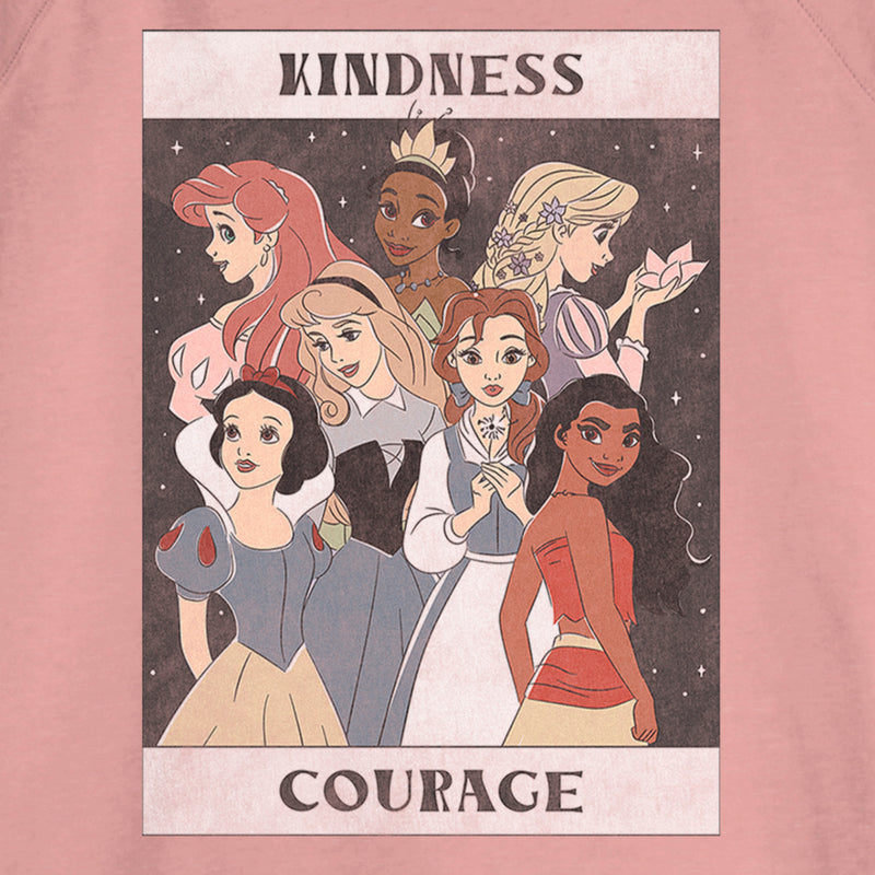 Junior's Disney Princesses Kindness and Courage Poster Sweatshirt