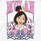 Women's Mulan Distressed Floral Portrait T-Shirt
