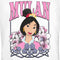 Junior's Mulan Distressed Floral Portrait T-Shirt