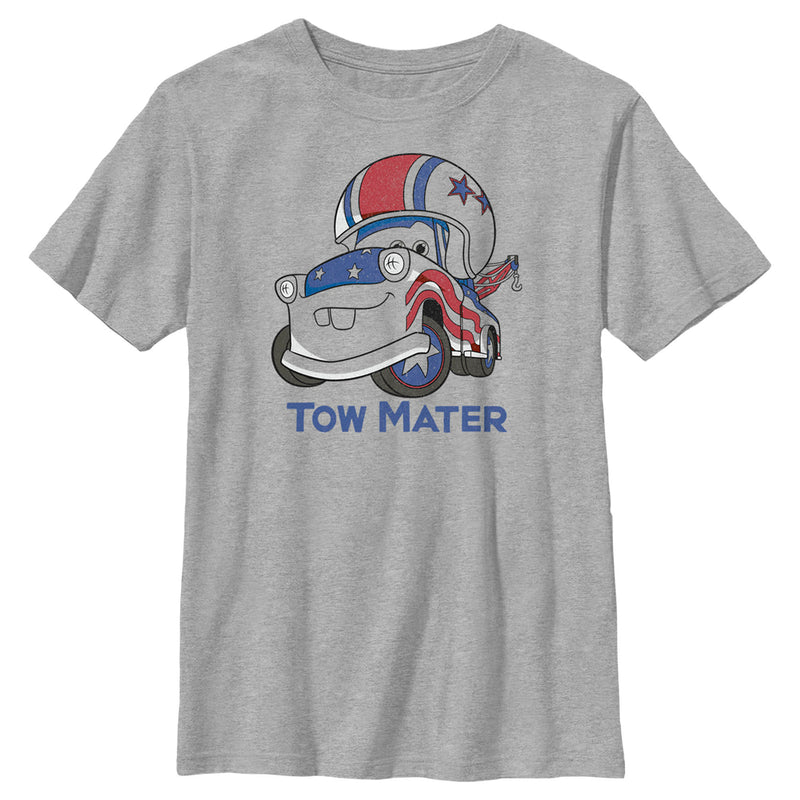 Boy's Cars Tow Mater American Helmet T-Shirt