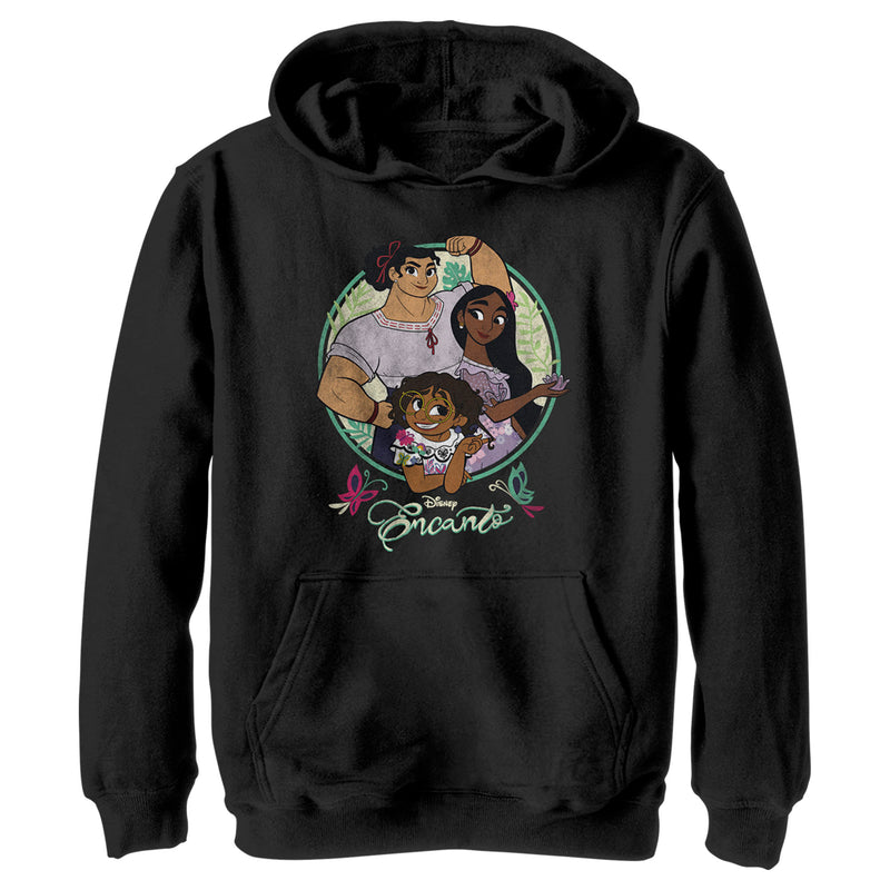 Boy's Encanto Mirabel, Isabela & Luisa Magical Sisters Pull Over Hoodie