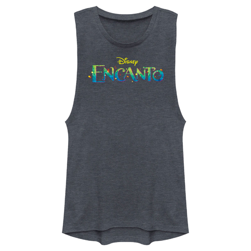 Junior's Encanto Colorful Logo Festival Muscle Tee