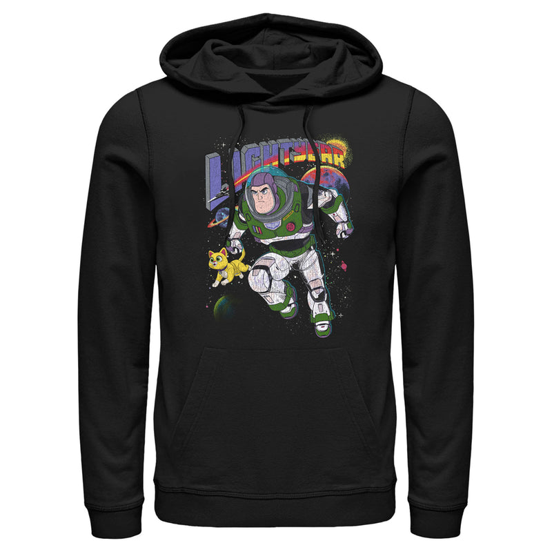 Men's Lightyear Retro Distressed Buzz and Sox Pull Over Hoodie