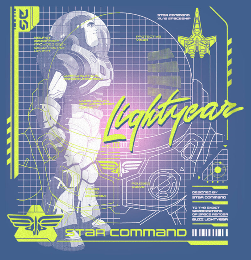 Boy's Lightyear Star Command Blueprint Pull Over Hoodie