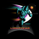 Junior's Lightyear Buzz Running Planets Logo T-Shirt