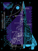 Men's Lightyear XL-01 Spaceship Blueprints Pull Over Hoodie
