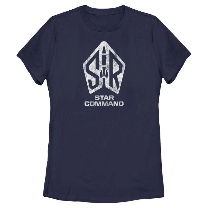 Women's Lightyear Star Command Distressed Logo T-Shirt