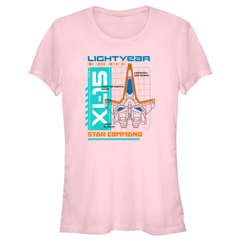 Junior's Lightyear XL-15 Spaceship Blueprints T-Shirt
