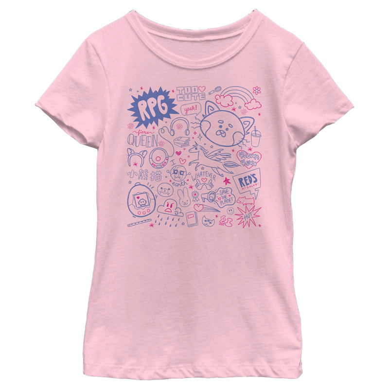 Tシャツ・カットソー LMC FN DOODLE TEE pink 0LM45STS101PNK LMC FN Doodle Long SLV Tee - Indi Pink | 하이츠스토어