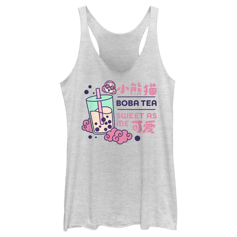 Women's Turning Red Boba Tea Sweet as Me Racerback Tank Top