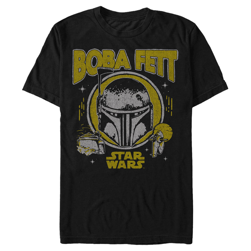 Men's Star Wars: The Book of Boba Fett Distressed Helmet T-Shirt