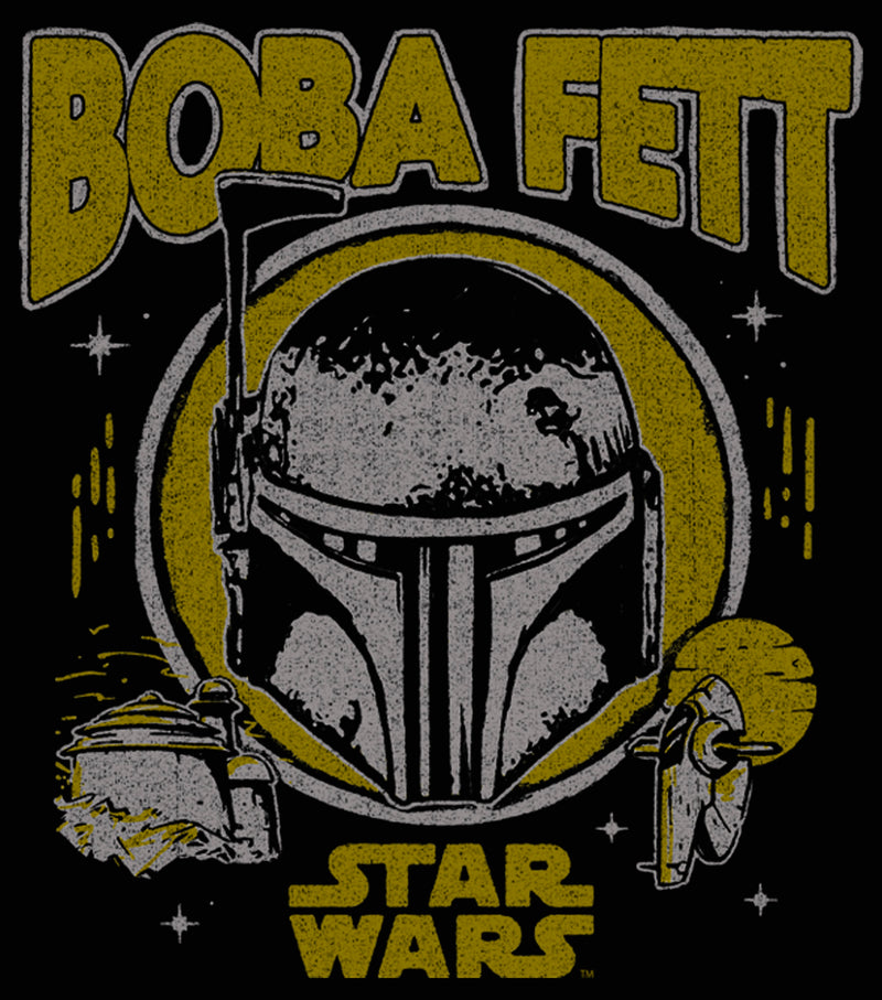 Men's Star Wars: The Book of Boba Fett Distressed Helmet T-Shirt
