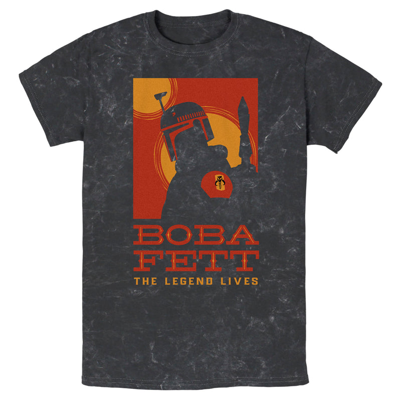 Men's Star Wars: The Book of Boba Fett The Legend Lives Sun Portrait T-Shirt