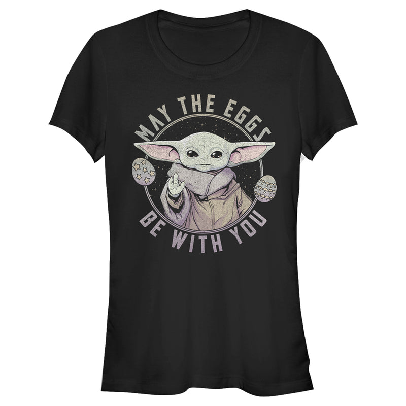 Junior's Star Wars: The Mandalorian Grogu May the Eggs Be With You T-Shirt