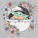 Women's Star Wars: The Mandalorian The Child Floral Bassinet T-Shirt