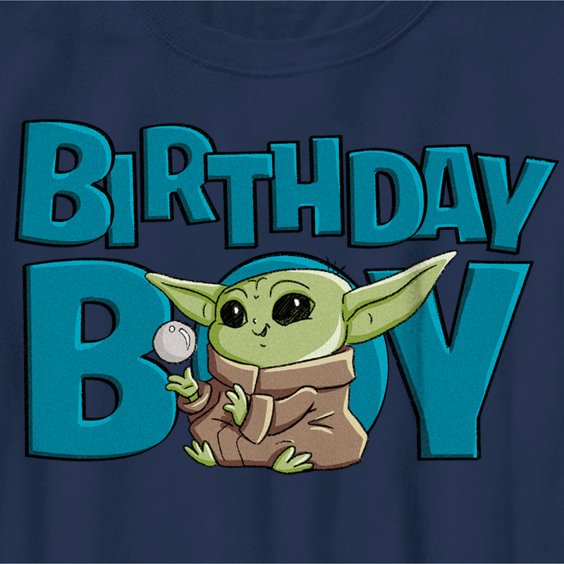 Boy's Star Wars: The Mandalorian Cute Grogu Birthday Boy T-Shirt