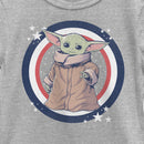 Girl's Star Wars: The Mandalorian Fourth of July Grogu Circle T-Shirt