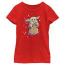 Girl's Star Wars: The Mandalorian Fourth of July Grogu T-Shirt