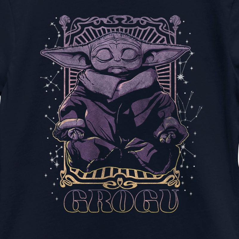 Girl's Star Wars: The Mandalorian Grogu Meditation T-Shirt