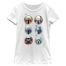 Girl's Star Wars: The Mandalorian Character Helmet Circles T-Shirt