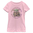 Girl's Star Wars: The Mandalorian Zen Grogu The Force is Strong With This One T-Shirt