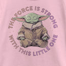 Girl's Star Wars: The Mandalorian Zen Grogu The Force is Strong With This One T-Shirt