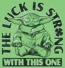 Girl's Star Wars: The Mandalorian St. Patrick's Day Grogu The Luck is Strong with this One T-Shirt