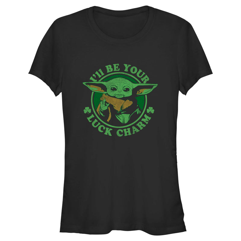 Junior's Star Wars: The Mandalorian St. Patrick's Day Grogu I'll be your Lucky Charm T-Shirt