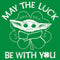 Men's Star Wars: The Mandalorian St. Patrick's Day Grogu May the Luck be with You Distressed T-Shirt