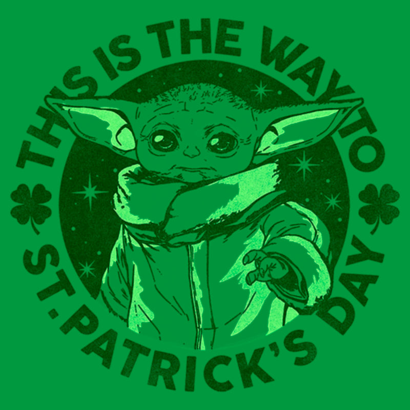 Junior's Star Wars: The Mandalorian St. Patrick's Day Grogu This is the Way T-Shirt