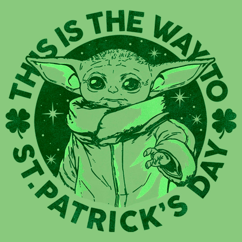 Girl's Star Wars: The Mandalorian St. Patrick's Day Grogu This is the Way T-Shirt