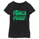 Girl's Star Wars: The Mandalorian Grogu St. Patrick's Day Galaxy Stars Pinch Proof T-Shirt