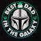 Men's Star Wars: The Mandalorian Grogu and Din Djarin Best Dad in the Galaxy T-Shirt