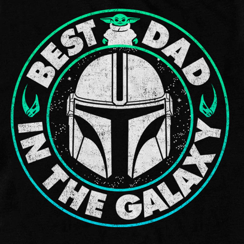 Men's Star Wars: The Mandalorian Grogu and Din Djarin Best Dad in the Galaxy T-Shirt