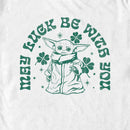 Men's Star Wars: The Mandalorian St. Patrick's Day Grogu May Luck be with You Retro T-Shirt