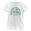 Girl's Star Wars: The Mandalorian St. Patrick's Day Grogu May Luck be with You Retro T-Shirt