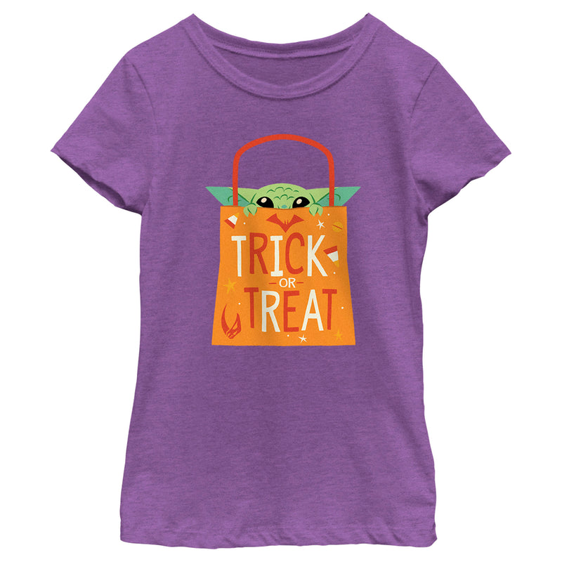 Girl's Star Wars: The Mandalorian Grogu Hungry For Candy T-Shirt