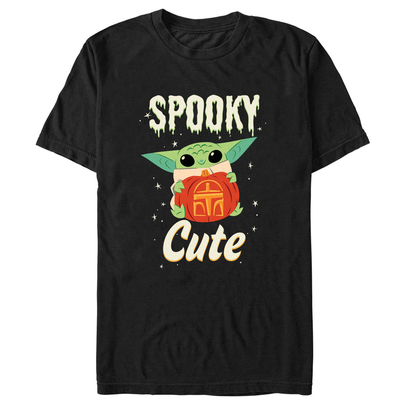 Men's Star Wars: The Mandalorian Halloween Grogu Spooky Cute Pumpkin T-Shirt