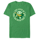 Men's Star Wars: The Mandalorian St. Patrick's Day Grogu Luck is Strong with this One Distressed T-Shirt