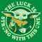 Men's Star Wars: The Mandalorian St. Patrick's Day Grogu Luck is Strong with this One Distressed T-Shirt