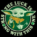 Women's Star Wars: The Mandalorian St. Patrick's Day Grogu Luck is Strong with this One Distressed T-Shirt