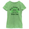 Girl's Star Wars: The Mandalorian St. Patrick's Day Grogu May Luck be with You Distressed T-Shirt